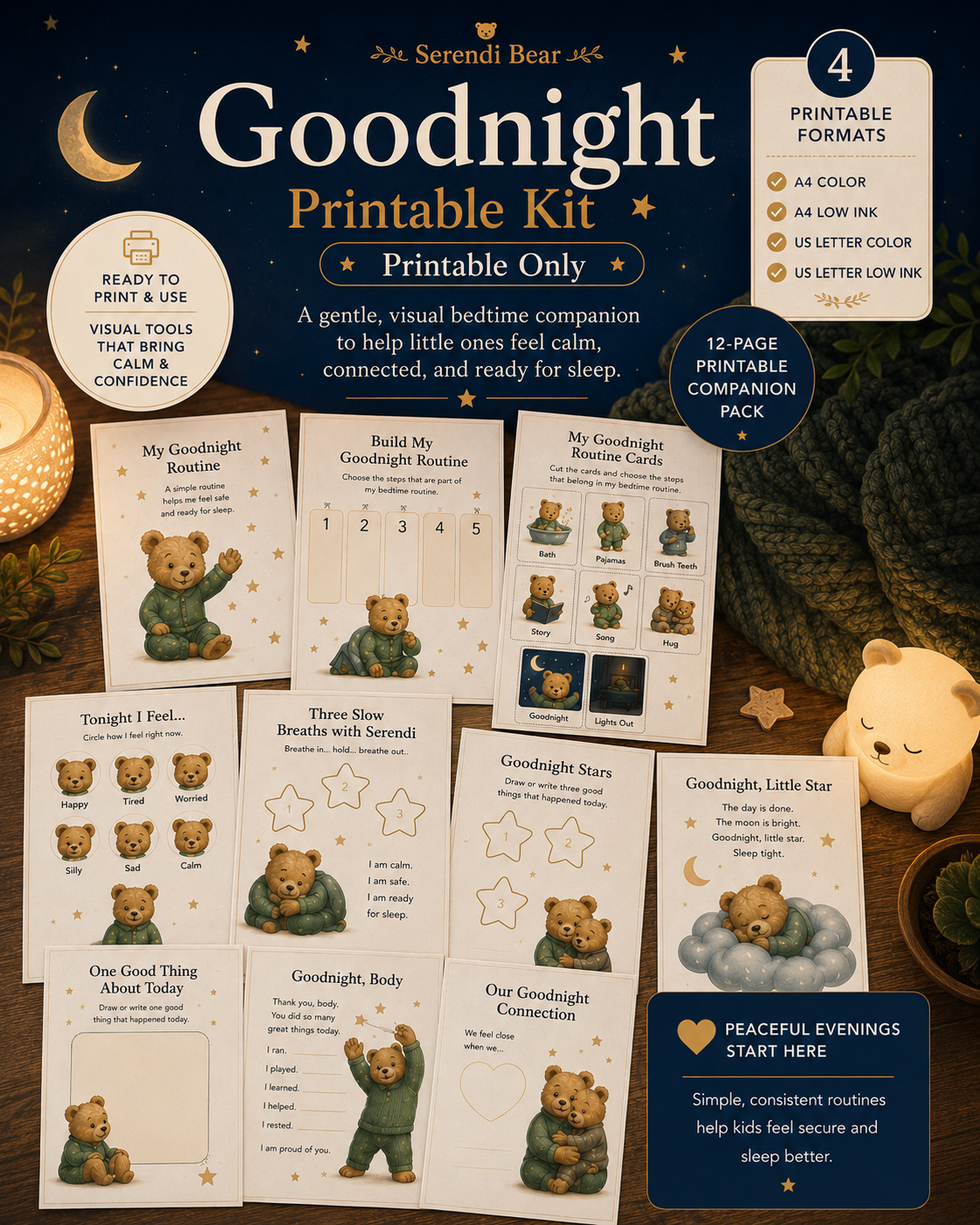 Goodnight Printable Kit — Printable Only