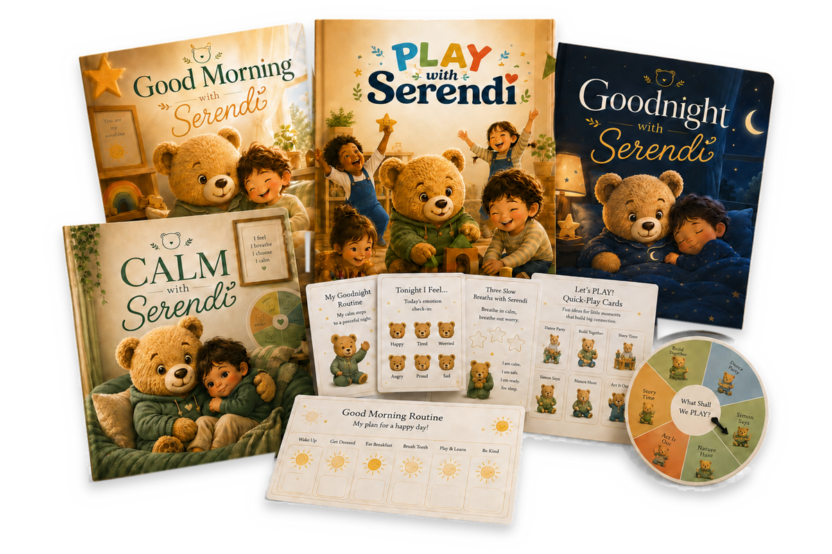 Good Morning, CALM, PLAY and Goodnight with Serendi Family Collection